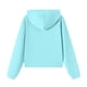 thumbnail image 4 of Cowsor Cute Hoodie for Teen Girls Trendy Solid Color Preppy Hooded Sweatshirts Kids Pullover Long Sleeve School Outfits, 4 of 7