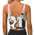 thumbnail image 3 of Naloa Cute Cats Sports Bras for Women, High Support Bra with Removable Pads, Comfortable - XX-Large, 3 of 9