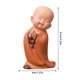 thumbnail image 3 of Mesa de té decorativa Monk Home, ideal para el salón o la sala de estar. Diseño zen pequeño, plegable, con base de madera y estructura de dos niveles. Perfecta para relajarse en el, 3 of 8