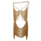 thumbnail image 1 of Traje de cadena de cuerpo Sunnimix con Flecos de Oro dorado, 1 of 8