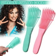 Detangling Brush Hair Combing Brush Detangle With Wet/Dry Curly Natural Hair(Pink)