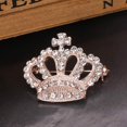 thumbnail image 5 of Corona de Princesa Corona de Diamantes de Imitación Pin de Aleación de Oro Rosa Corona Broche Ropa Ornamento Pin de Ropa para Mujeres Zefei Wu 9024735067894, 5 of 5