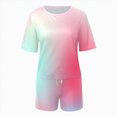 thumbnail image 6 of Girls Outfit Sets Short Sleeve Tie-Dye T Shirt Shirts and Shorts Size 4T-14T Kaprioy Baby Clothes for Girls, 6 of 6