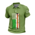 thumbnail image 5 of Ceisia Men's St. Patrick's Day Polo Shirt Collection | Irish American Flag Shamrock Print | Casual Short Sleeve Collared Tops Gift, 5 of 5