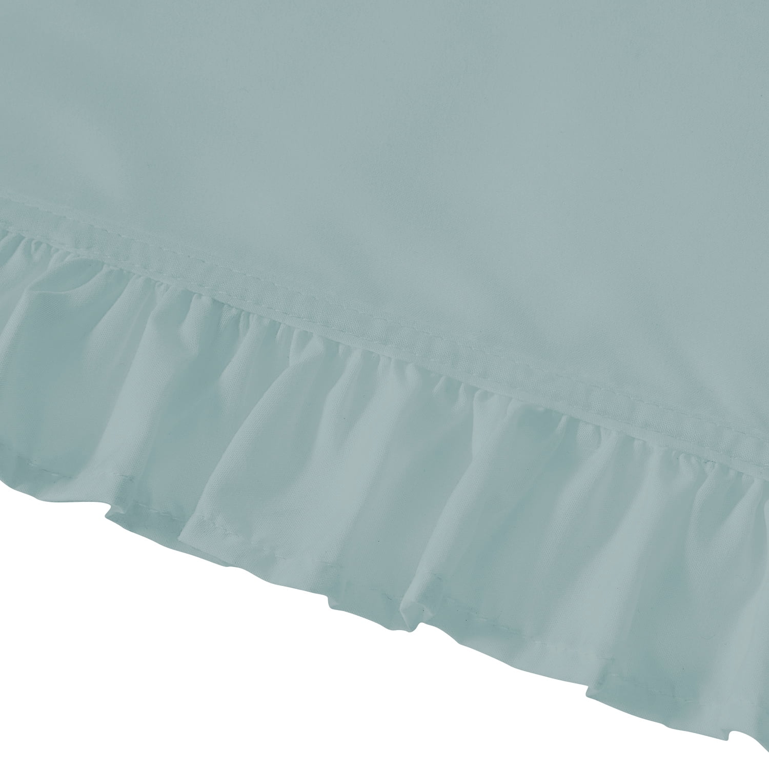 Simply Shabby Chic Solid Ruffle 4-Piece Soft Sea Green Washed Microfiber Bed Sheet Set, King