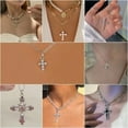 thumbnail image 2 of QQTDFG Fashion 925 Silver Cross Necklace Pendant Women Cubic Zircon Wedding Jewelry-#6, 2 of 6