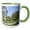 Green/White, variant on 3drose, Conservatory Gardens, Central Park, New York City - Us33 Mgi0037 - Mark Gibson, 11oz Two-tone Green Mug