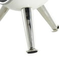 thumbnail image 5 of DecMode 9" Silver Aluminum Metal Orb Clock with Black Clockface and Silver Tripod Legs, 5 of 9