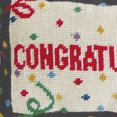 thumbnail image 3 of Congratulations Needlepoint Accent Throw Pillow, 8" x 12", 3 of 5