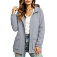 thumbnail image 2 of Jacket for Women Solid Color Loose Long-Sleeved Tops Casual Softshell Jacket with Button Pockets Jacket Women, 2 of 6