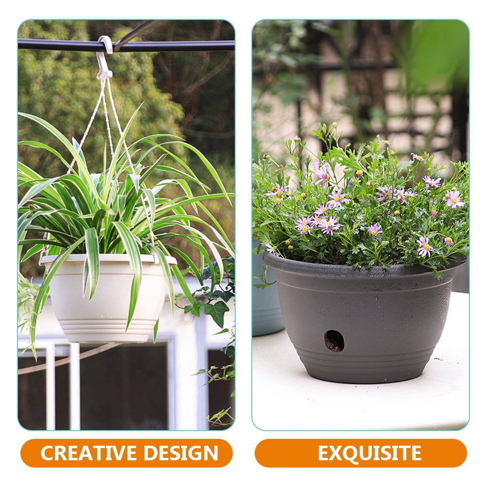 YOSADIER Balcony Hanging Pot Thicken Design Hanging Planter Pots 3Pcs