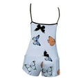 thumbnail image 2 of Relaxed Summer Soft Spaghetti Strap Tank Top And Shorts Women's Butterfly Print Pajama Set, 2 of 6