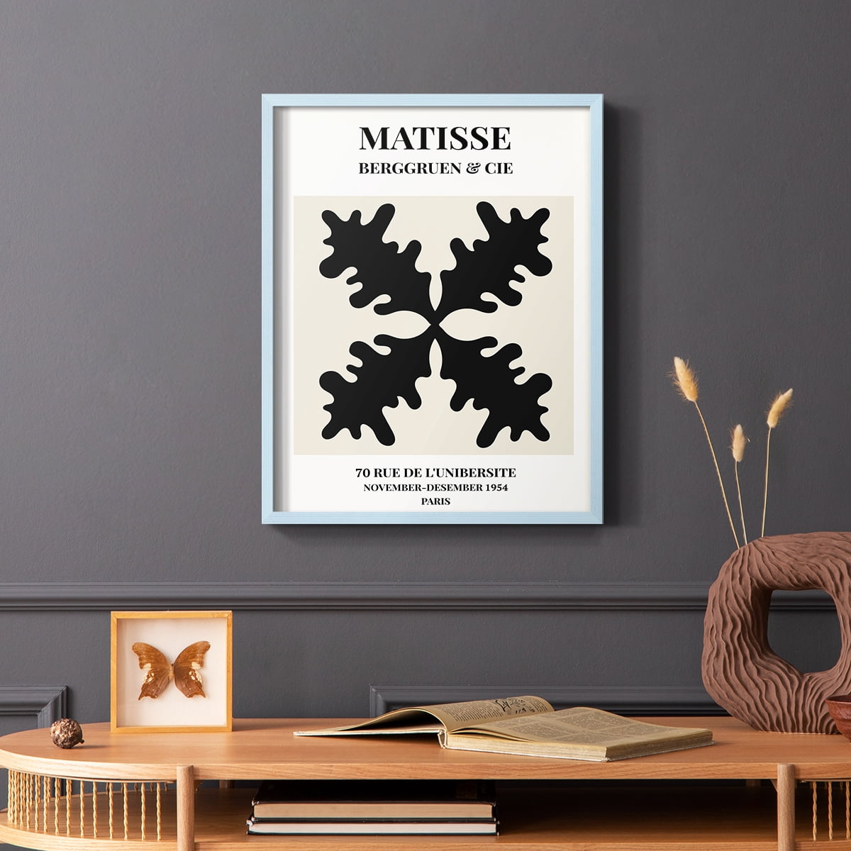 Matisse CXLVI Framed Print in Blue Solid Wood 8 x 10 Framed Print