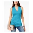 thumbnail image 1 of INC $29 Womens New Light Blue V Neck Sleeveless Casual Top M B+B, 1 of 2