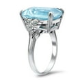 thumbnail image 4 of Meghan Markle & Princess Diana 20ctw Emerald Cut Aquamarine Color Cocktail Ring Inspired by Royal Wedding, 4 of 9