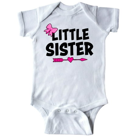 

Inktastic Little Sister with Bow and Arrow Gift Baby Girl Bodysuit