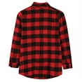 thumbnail image 3 of Kiapeise Women Long Sleeves Blouse Plaid Printed Shirt Single Breasted Cotton Shirt Long Sleeves Turn-down Collar Plaid Shirt, 3 of 5