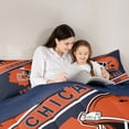 thumbnail image 4 of Erosebridal American Football Bedding Sets Twin Size, Soccer Sports Comforter Sets with Sheets, Navy Red, Chicago, Breathable 7 Pieces, 4 of 8