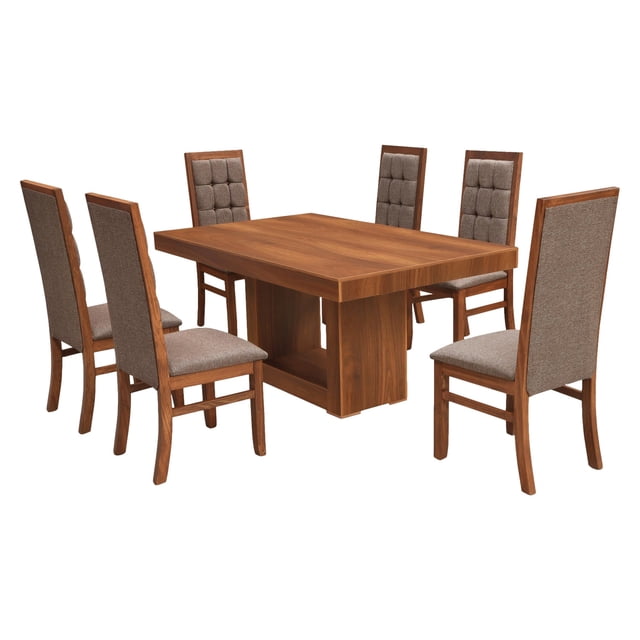 Comedor 6 Sillas Kessa Muebles Gema Nogal
