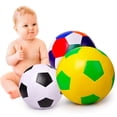 thumbnail image 3 of Mini balón de fútbol suave para niños, de interior, suave y silencioso, de material de algodón PU, juguetes de coordinación para bebés, 3 of 5