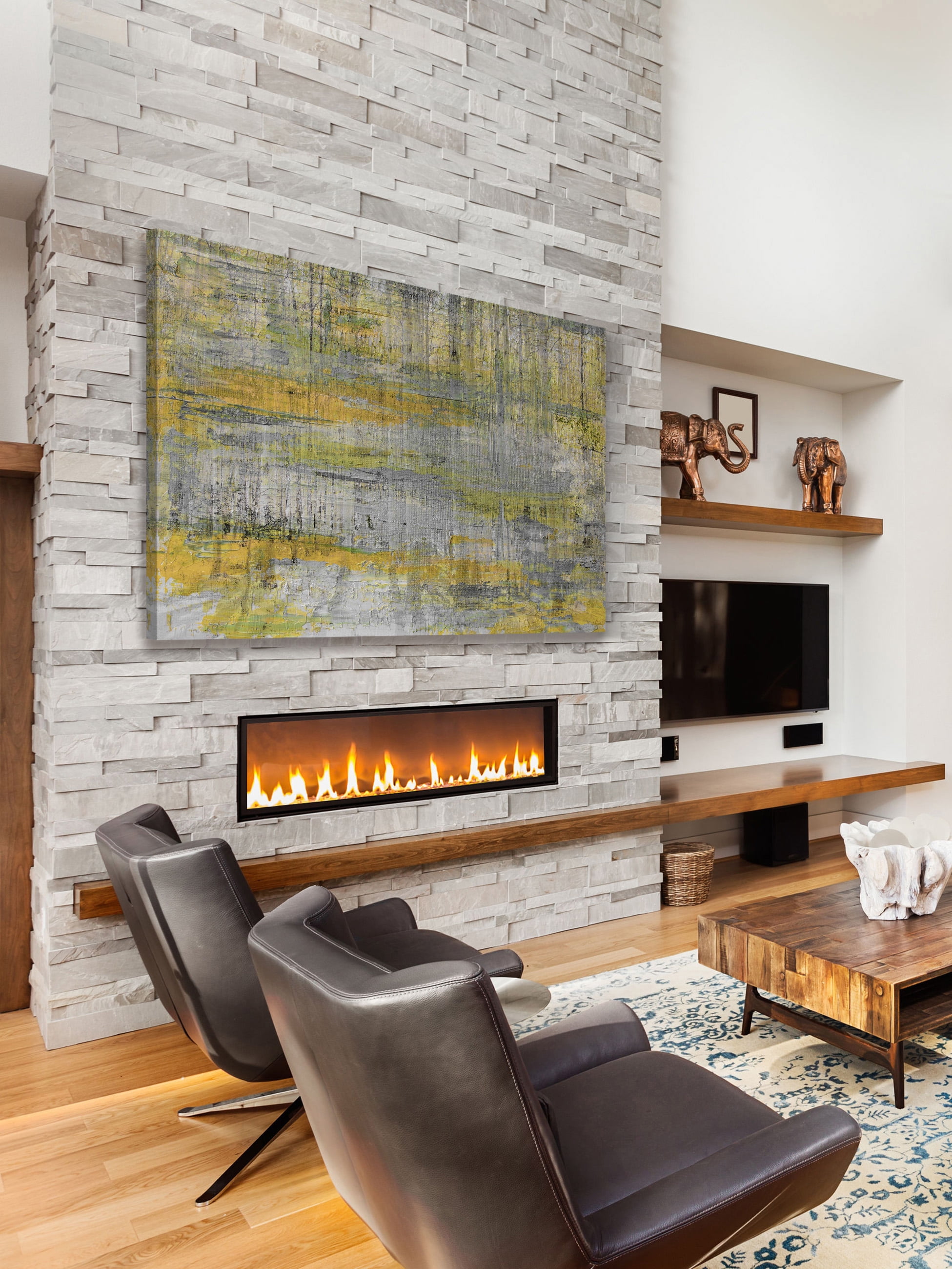 "Golden Retreat" Painting Print on Wrapped Canvas