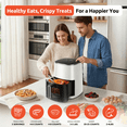 thumbnail image 5 of ROSVOVO Air Fryer 6-Quart with Viewing Window 12-in-1 Functions Digital Cooker for Crispy Fries Roasted Chicken Wings, 400°F Max Temperature, White, 5 of 8