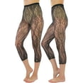 thumbnail image 3 of ToBeInStyle Women's Capri Footless Tights Garden of Flowers Fishnet - One Size, 3 of 6