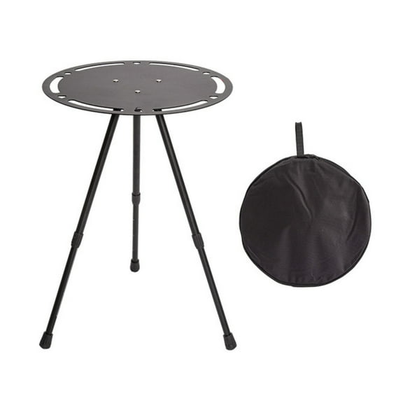 Aluminum Alloy Folding Round Table Portable Outdoor Side Table Small Camping Table and Stable