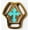 Vatican Turquoise Cross on Solid Brass, variant on Horse Tack Brass Bridle Breast Collar Martingale Center 5822