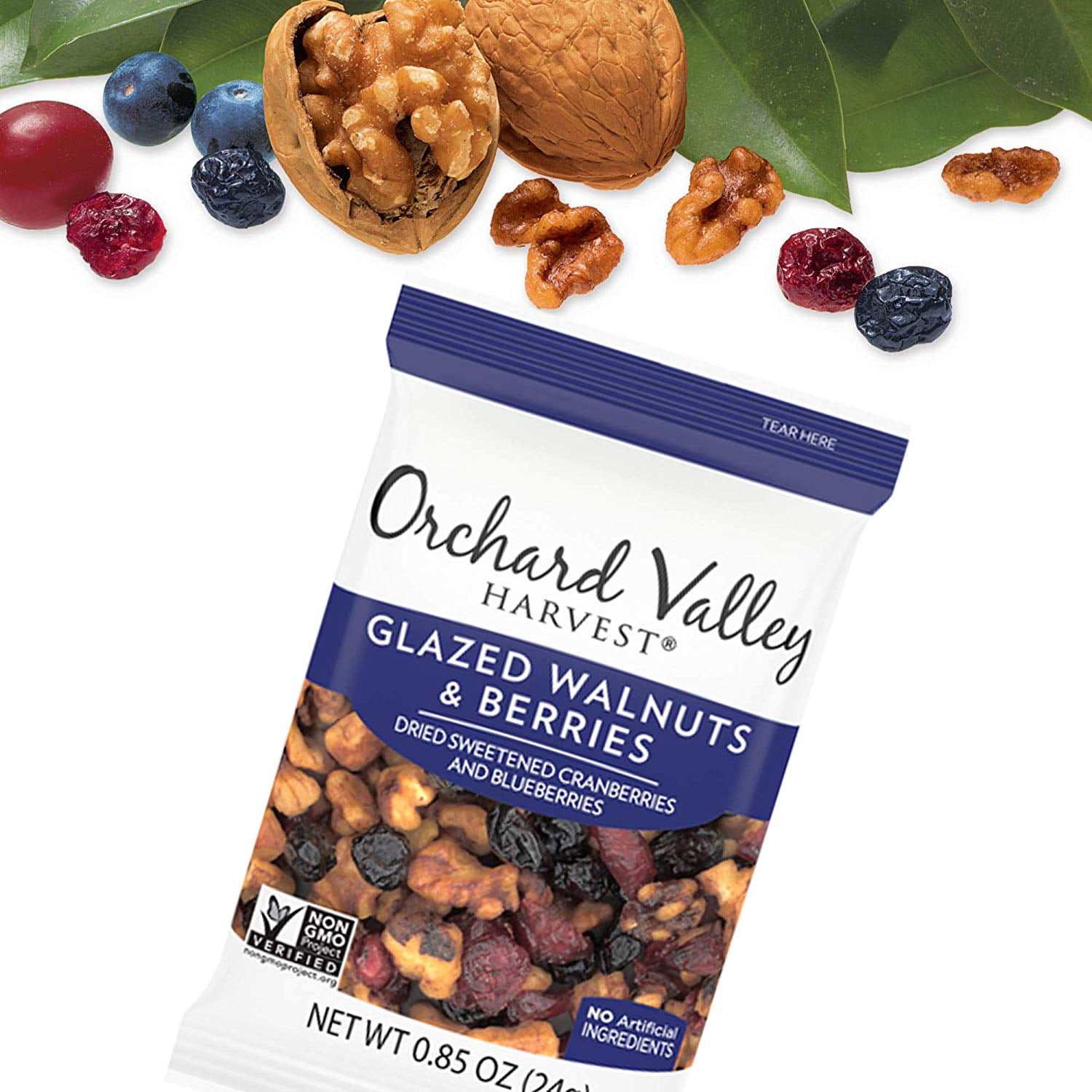Orchard Valley Harvest Glazed Walnuts & Berries, 0.85 oz (Pack of 8)