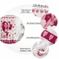 thumbnail image 3 of Happy Valentine's Day Bathroom Shower Curtains with 12 Hooks Polyester Waterproof Shower Curtain for Stalls and Bathtubs Beige Love Hearts Romantic Decorative Bathroom Privacy Curtain 66x72 Inches, 3 of 9