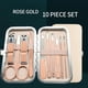 thumbnail image 4 of Rose Golden Stainless Steel Nail Clipper Set Grooming Tool Set With Case Manicure Art Tool, 4 of 4