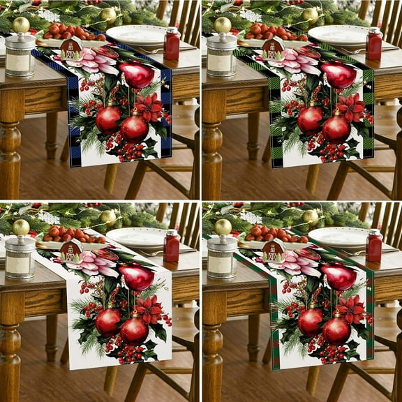 Xuniizn Christmas Tablecloth Wrinkled Cheesecloth Christmas Tablecloths - Bohemian Christmas Table Cloth Rectangular Table Cover for Holiday, Wedding Party Christmas Decorations for Home