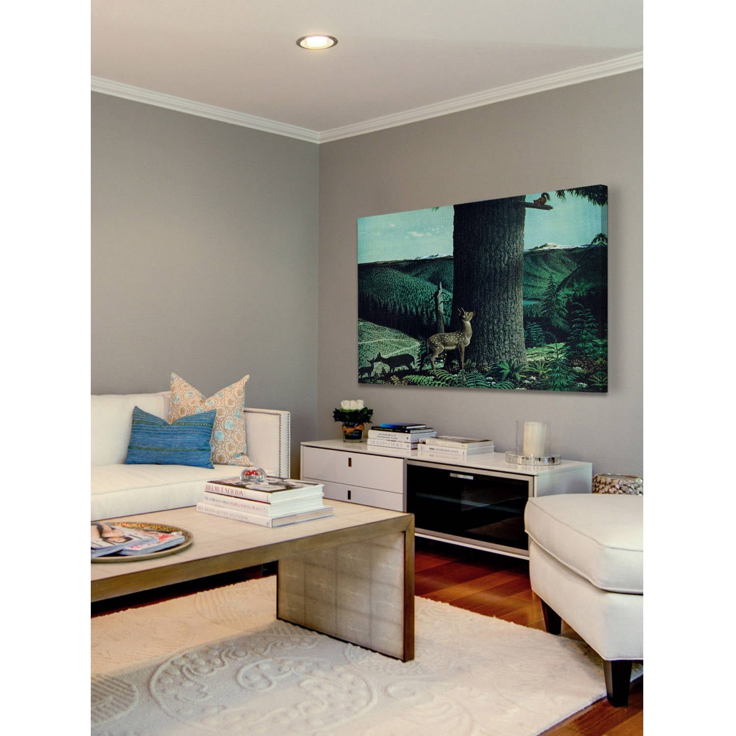 Marmont Hill "Fawn and Squirrel" Painting Print on Wrapped Canvas