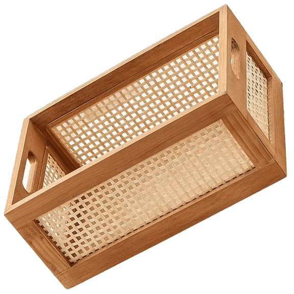 2025 New! Decorative Basket Book Storage Woven Baskets for Organizing Nursery Bedroom Rattan Bathroom(S)
