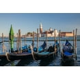thumbnail image 2 of Eggers, Julie 18x13 White Modern Wood Framed Museum Art Print Titled - Italy-Venice View of gondolas in front of Piazza San Marco (St Marks Square), 2 of 4