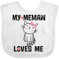 thumbnail image 3 of Inktastic My Memaw Loves Me Girls Girls Baby Bib, 3 of 4