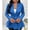 Blue, variant on Women's Peplum Blazer Jackets Business Casual Work Blazers Textured Button Front Long Sleeve Fall Outfits