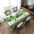 thumbnail image 3 of Rectangle Table Cloths 60x104inch, St. Patricks Day Lucky Shamrock Party Tablecloth Cotton Linens Table Covers for Kitchen Dinning Wedding Decoration, Stain/Wrinkle Resistant, Washable, Green Plaid, 3 of 6