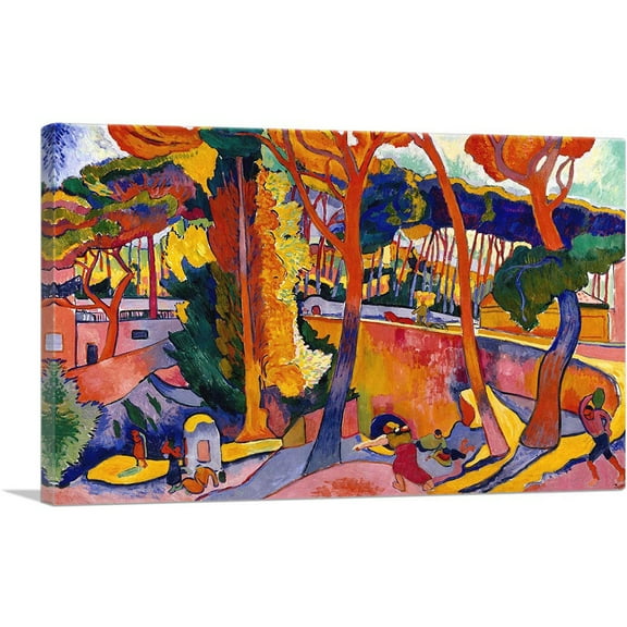 ARTCANVAS Turning Road 1905 Canvas Art Print by Andre Derain - Size: 26" x 18" (0.75" Deep)