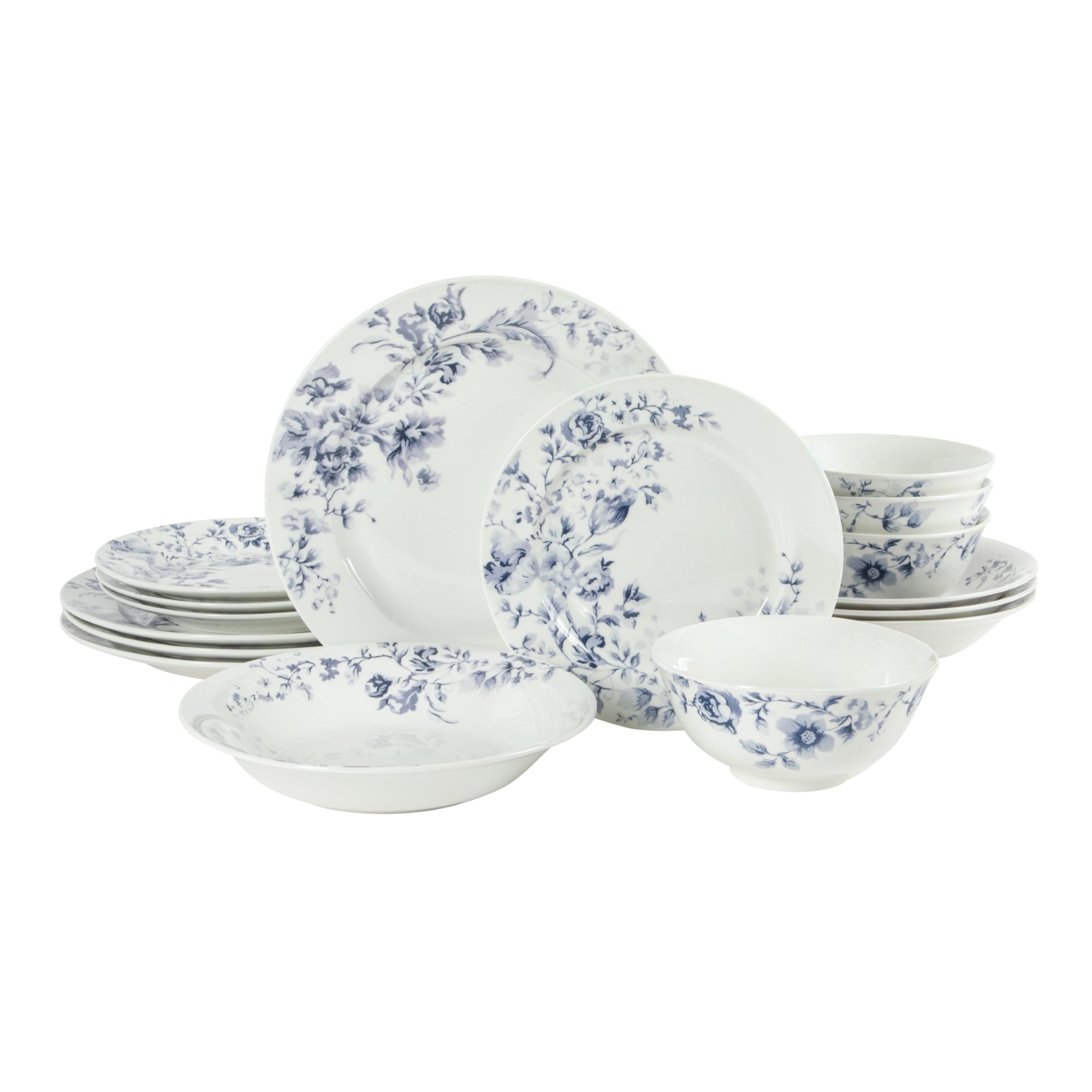 Martha Stewart Everyday 19ピース 食器セット Martha Stewart Everyday Peony 12 Piece Round Fine Ceramic