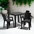 thumbnail image 2 of Comedor Plástico 4 Sillas Apilables 1 Mesa Apariciencia Rattan Interior Exterior Ideal Patio Jardín Terraza Alberca Playa RIMAX, 2 of 8