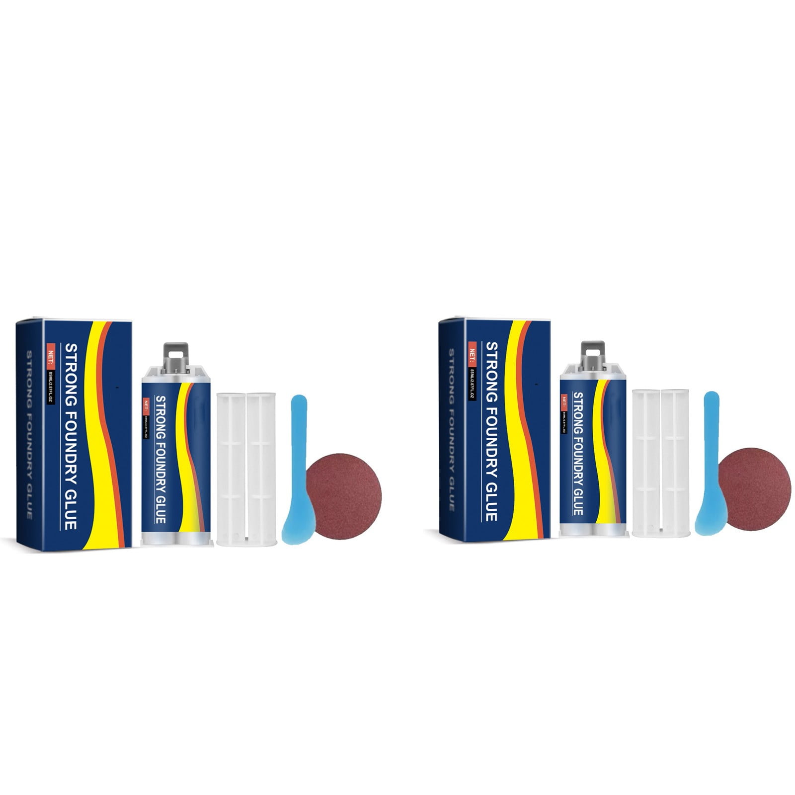 Cadorn 2 - Pack 85ml Strong Foundry Glue - High - Strength Metal, Ceramic, Stone Repair Adhesive