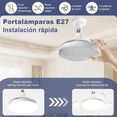 thumbnail image 2 of Lamparas De Techo Con Ventilador Luz Led Moderna 60w E27 Lamparas Colgantes Xtellar blanco, 2 of 3