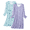 Moon Star/Purple Floral, variant on Cotton Nightgowns for Women 2 Pack Night Gown Long Sleeve Sleepshirts V Neck Night Shirt Soft Sleepwear