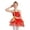 Red, variant on Girls Christmas Dance Dress Ballet Leotard Figure Ice Skating Stage Performance Red 4