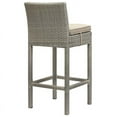 thumbnail image 3 of Modway Conduit 30"" Patio Bar Stool in Light Gray and Beige, 3 of 3