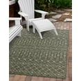 thumbnail image 4 of Unique Loom Outdoor Trellis Collection Area Rug - Tribal Trellis (9' x 12' Rectangle Green/Natural), 4 of 7