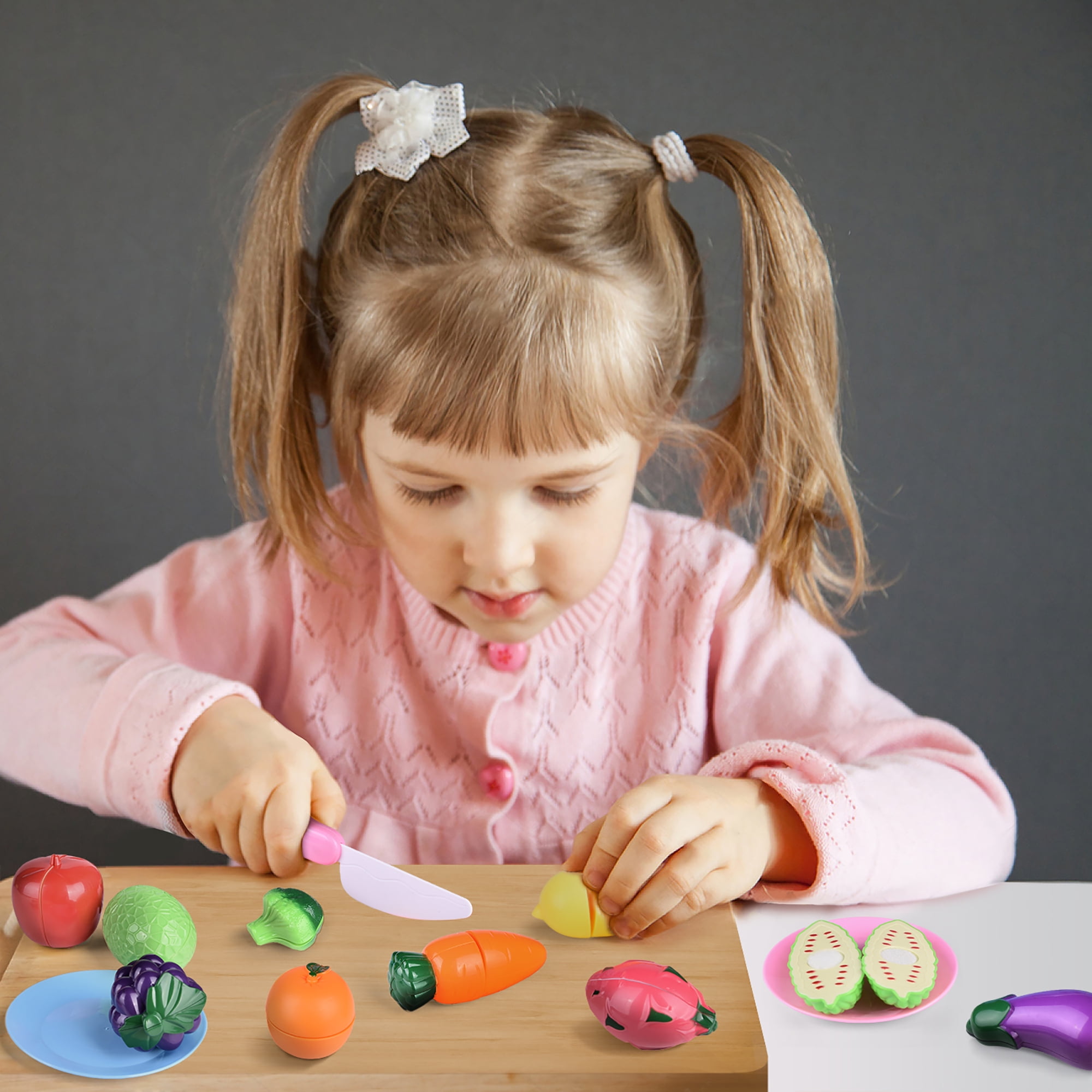 Fun Little Toys Wooden Fruit Cutter Set