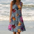 thumbnail image 2 of Summer Savings! Enjoytime Vacation Dresses for Women 2024 Women's Summer Casual Loose Sleevless Crewneck Dress Tropical Dresses for Women, 2 of 5